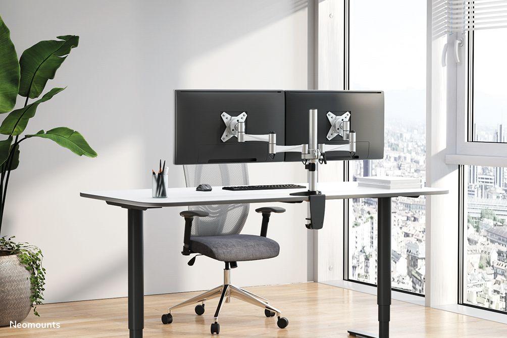 Suporte de Monitor NEOMOUNTS FPMA-D1330DSILVER (10-27" - Duplo - Prateado), miniatura 4