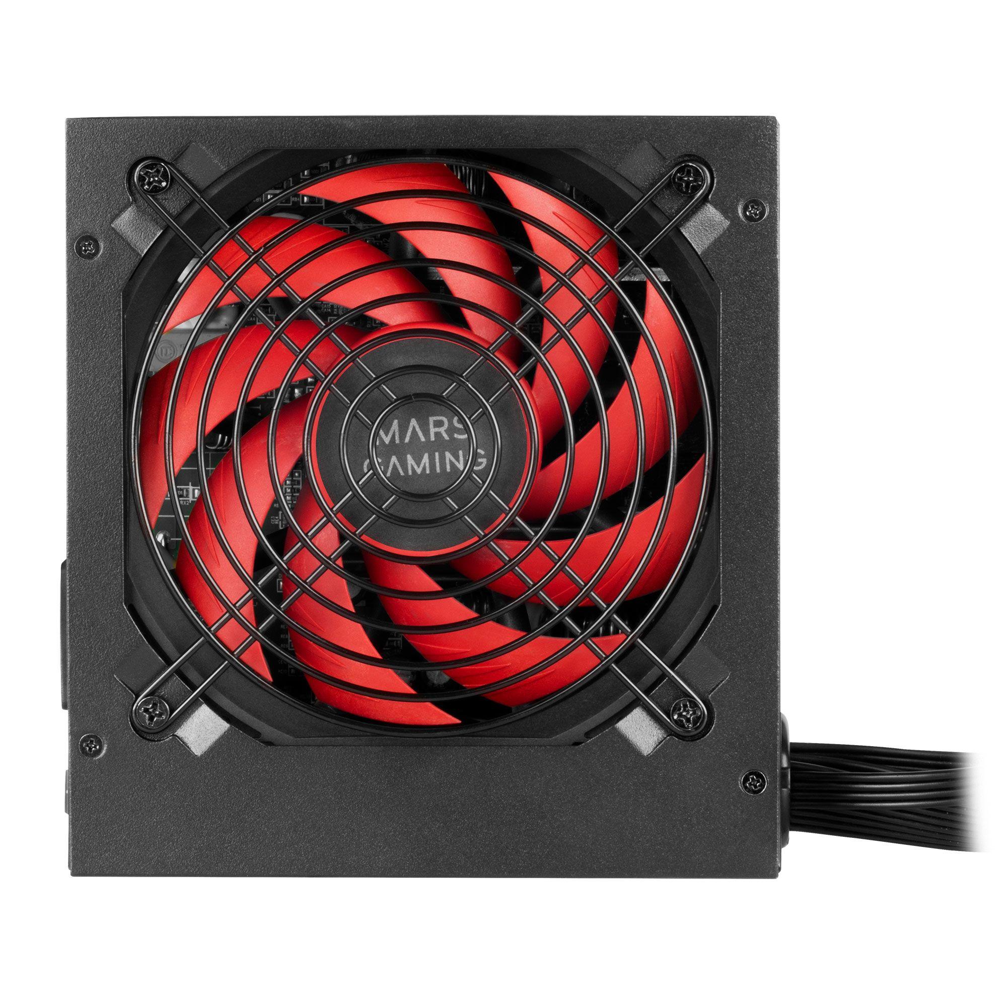 Fonte de Alimentação MARS GAMING MPIII850 (ATX - 850 W - 80 PLUS Bronze - Preto e Vermelho)