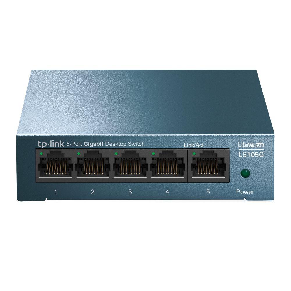 Switch Não Gerido TP-LINK LS105G V1 (Gigabit Ethernet - Até 1000 Mbps - 1 MB - Azul)