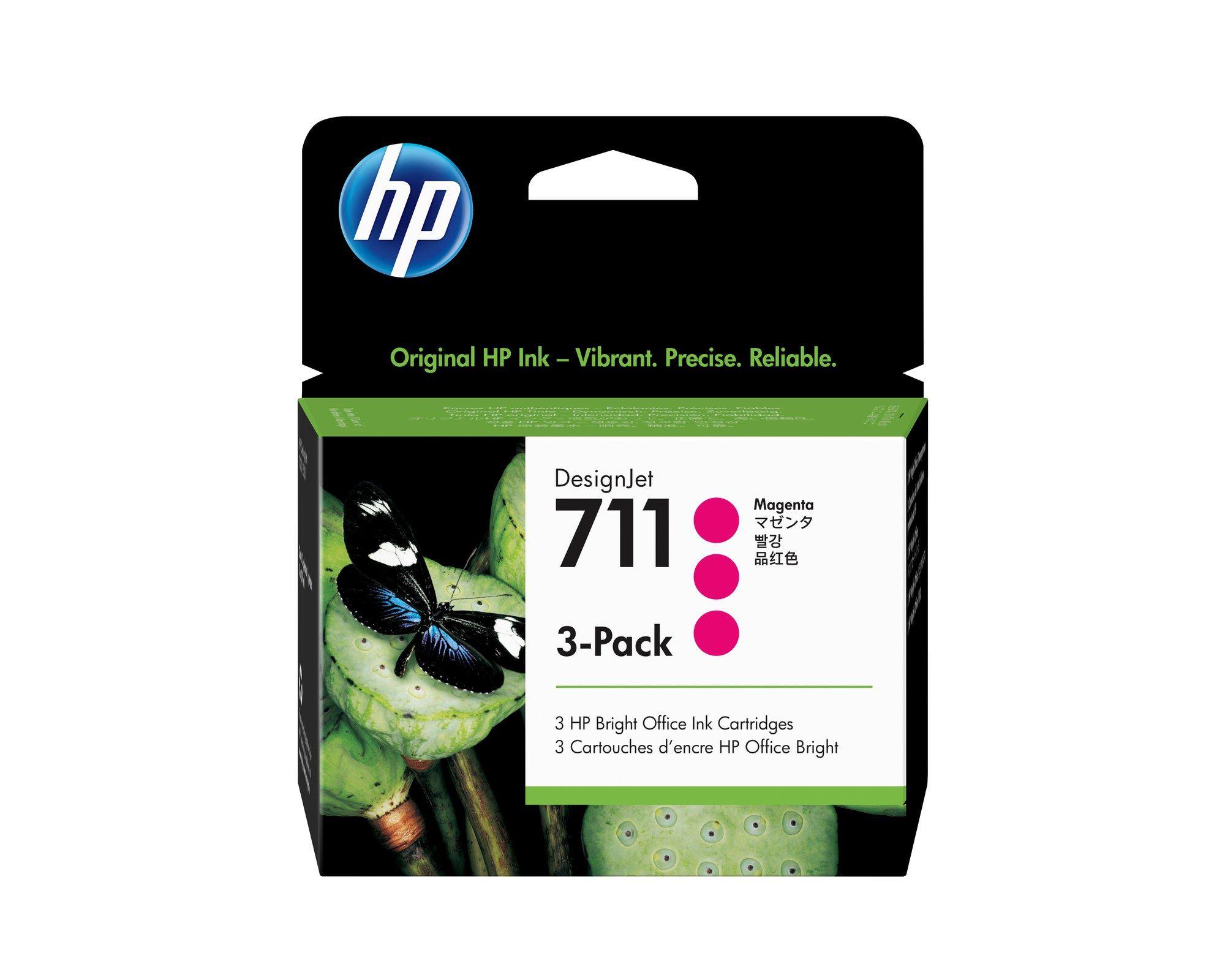 Pack 3 Tinteiros HP 711 CZ135A (Magenta)