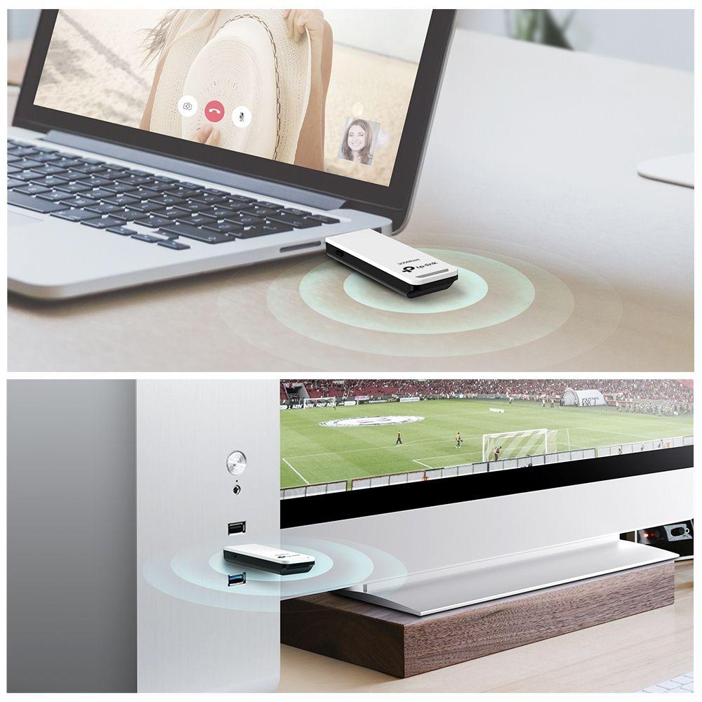 Adaptador USB Wi-Fi TP-LINK TL-WN821N (Wi-Fi 4 - Single-band - 300 Mbit/s - Preto e Branco) — miniatura 4