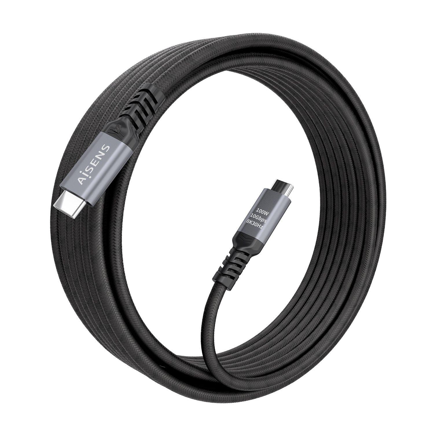Cabo USB-C AISENS A107-0990 (5 m - USB C - Preto) — miniatura 2