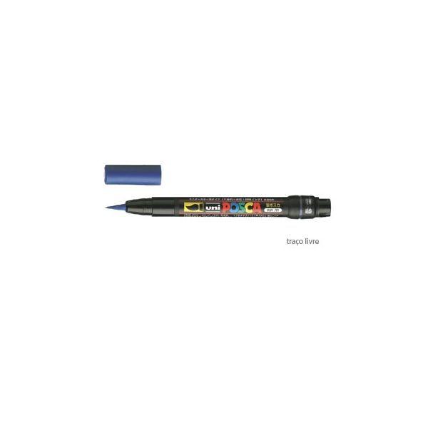 Marcador de Pintura com Ponta de Pincel POSCA PCF-350 (Plástico - Azul), miniatura 2