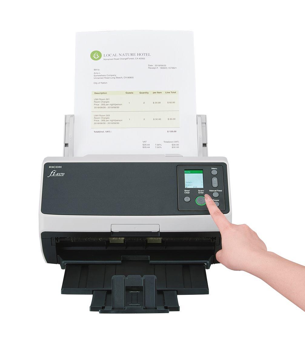 Scanner de Documentos RICOH fi-8170 (USB Tipo B - Preto/Cinzento), miniatura 3