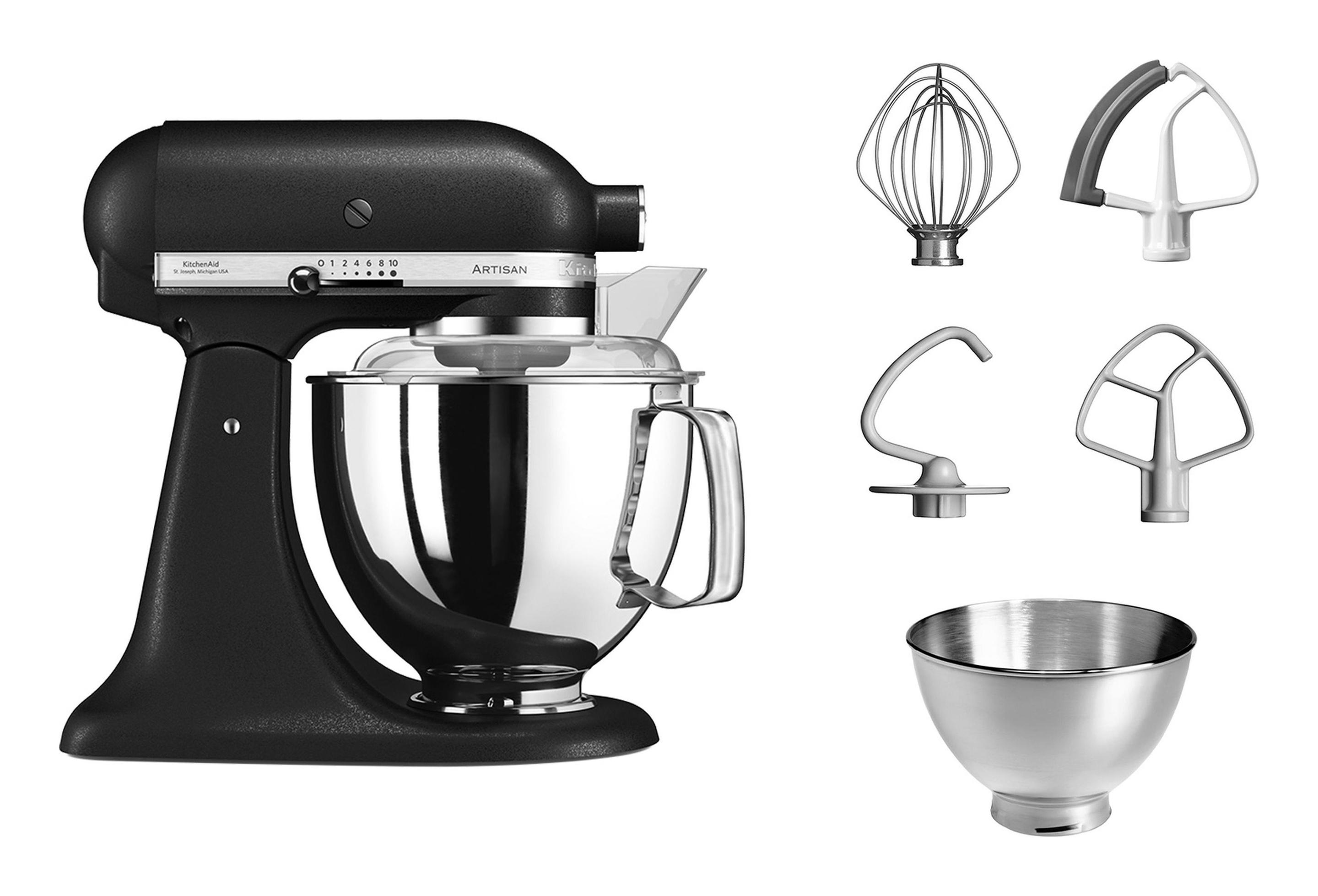 Batedeira KITCHENAID Artisan 5KSM175PSEBK (300 W - 220 RPM - 4,7 l - Preto) — miniatura 2