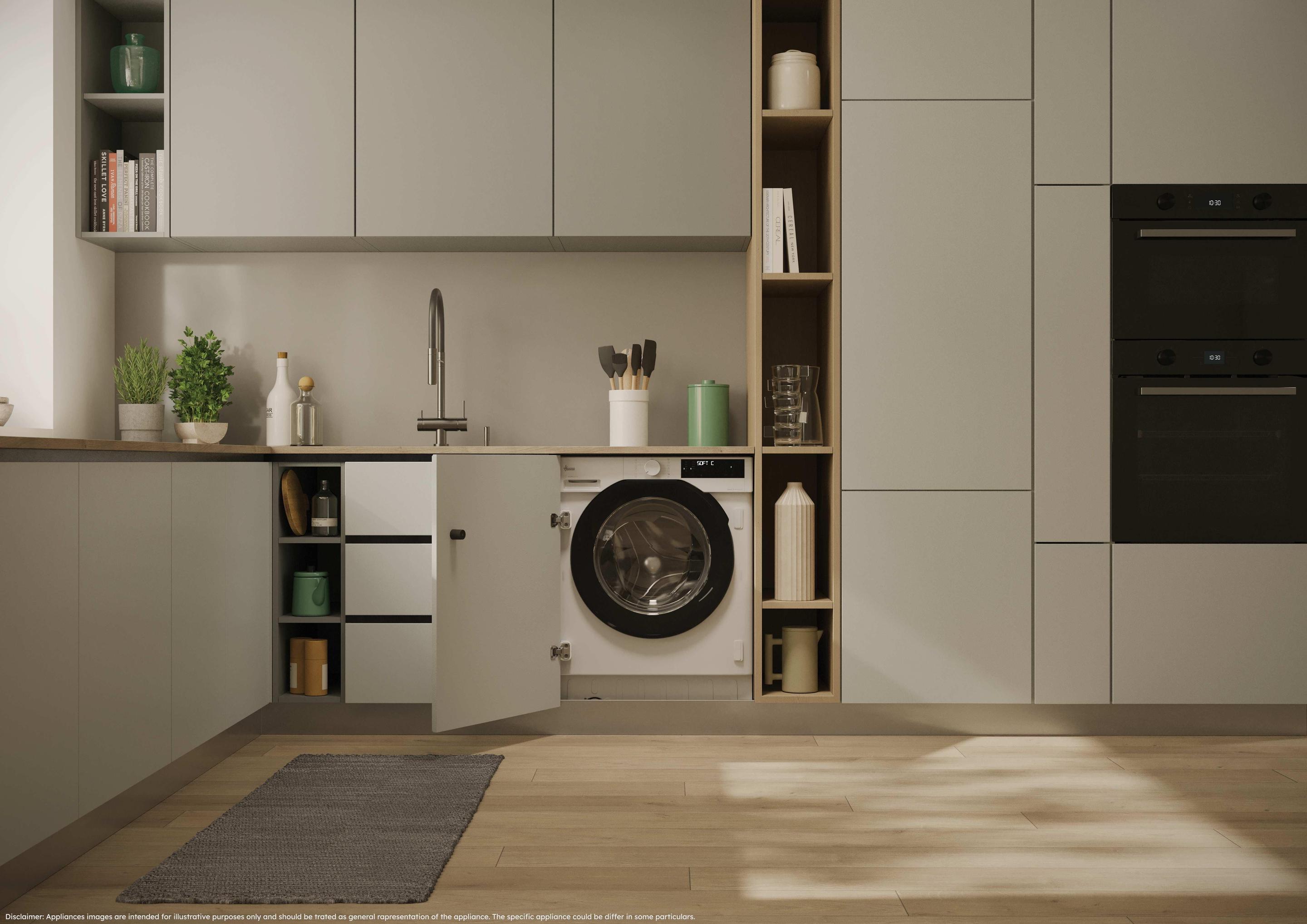 Máquina de Lavar Roupa Encastre HOOVER BH4S69M6DB9JS (1600 RPM - B - A - Branco) — miniatura 8