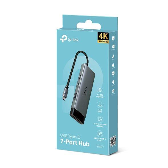 Hub USB-C TP-LINK UH7020C (7 em 1 - HDMI 4K 60 Hz) — miniatura 4