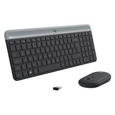 Conjunto Teclado e Rato LOGITECH Slim MK470 (Checo - Tamanho completo - RF Wireless - Grafite), miniatura 2