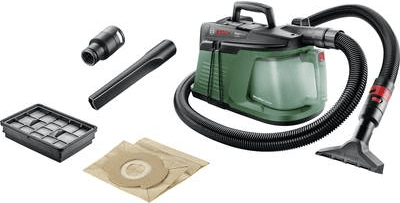 Aspirador Sem Saco BOSCH EasyVac 3 06033D1000 (Altura 25,4 cm - 170 AW - 2,1 l - Preto e Verde)