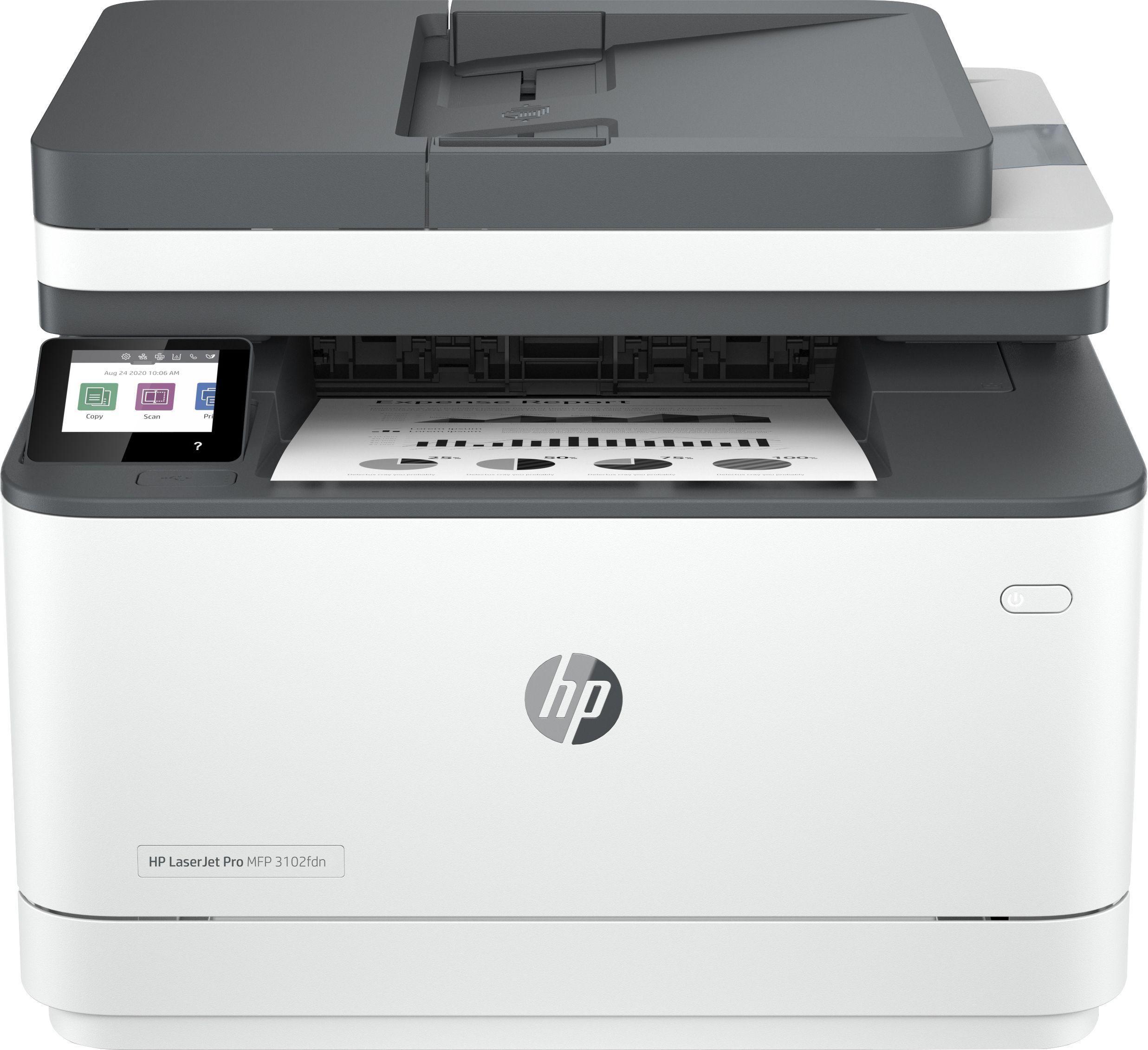 Impressora Multifuncional Laser HP LaserJet Pro 3102fdn (A4 - Impressão a preto e branco - 250 folhas - Branco)