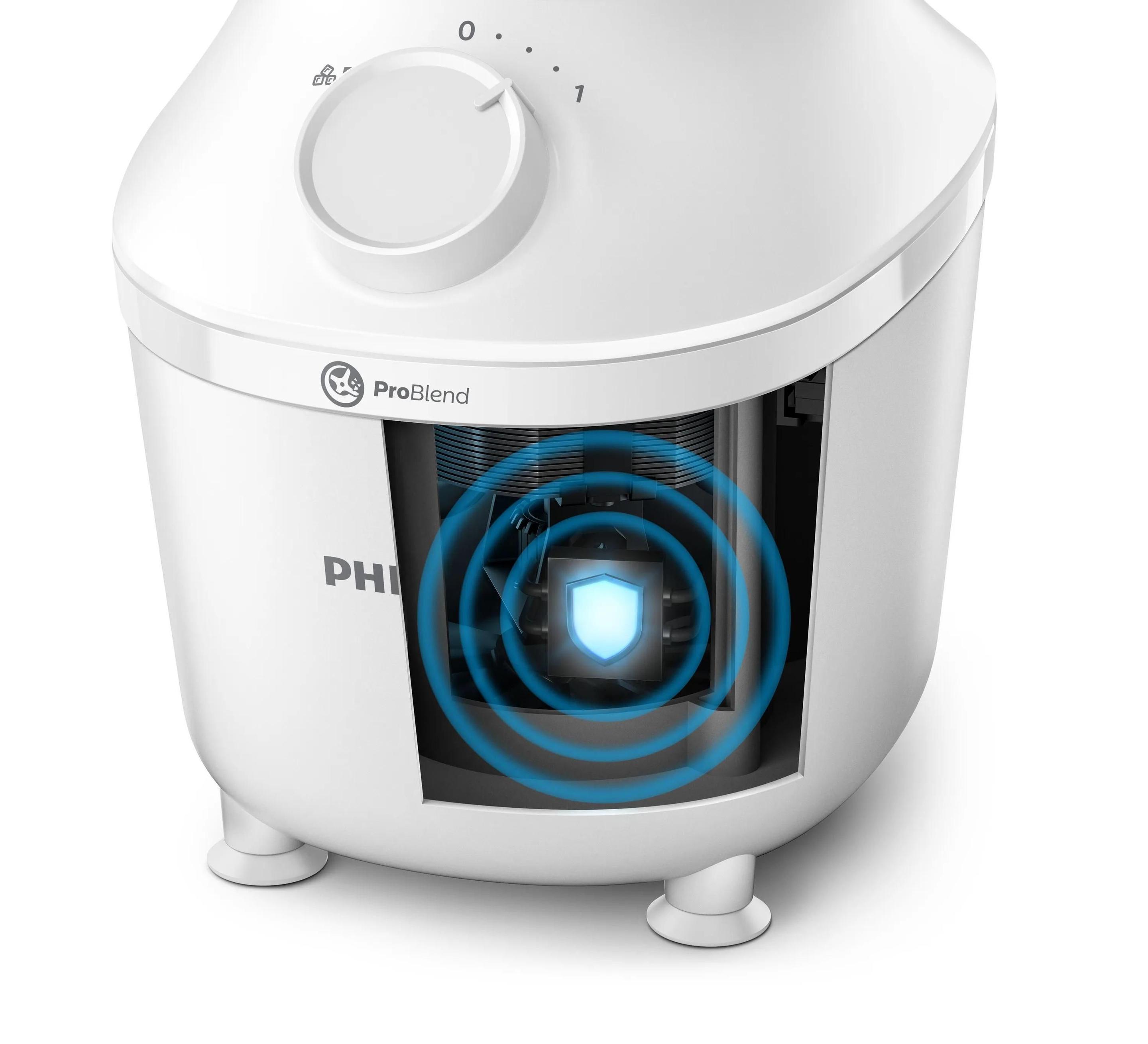 Liquidificadora PHILIPS HR2041/00 (Liquidificador - 450 W - 19000 RPM - Branco) — miniatura 3