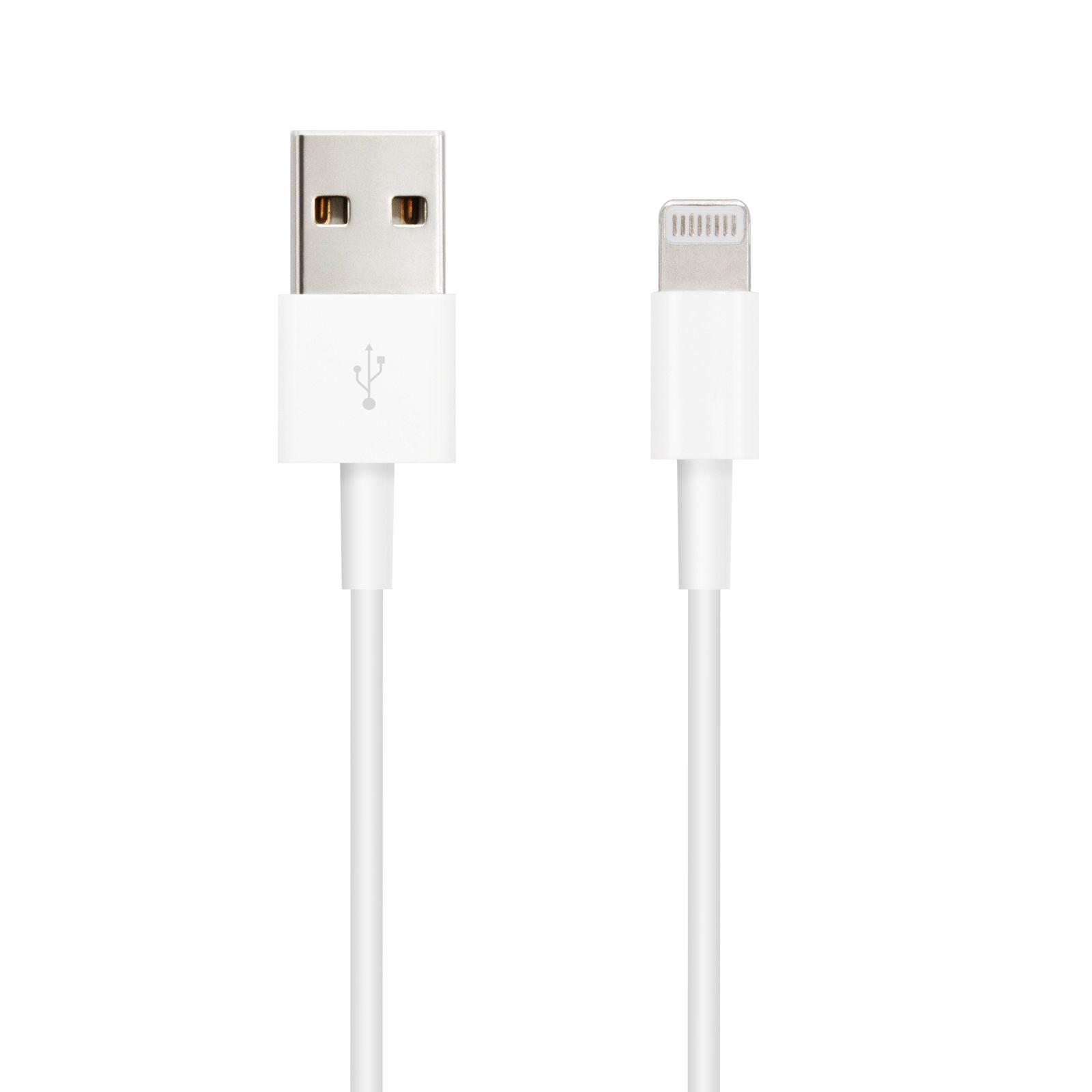 Cabo Lightning para USB-A NANOCABLE 10.10.0400 (0,5 m - USB-A - Branco) — miniatura 2