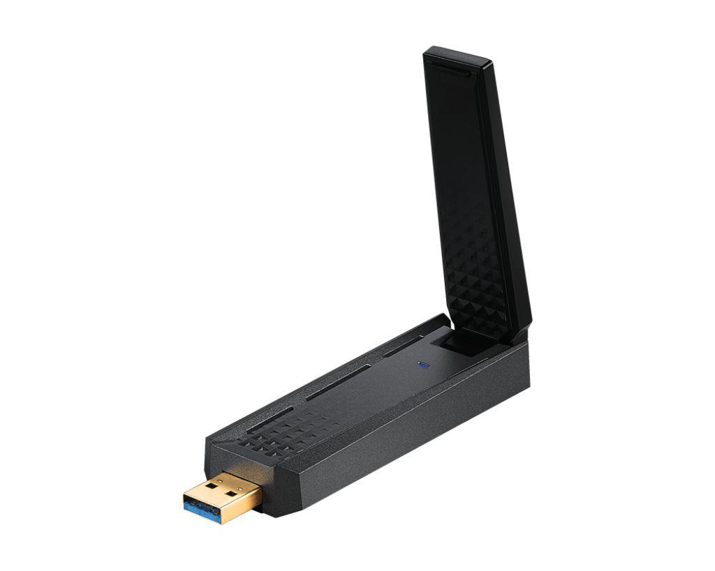 Adaptador de Rede USB MSI AXE5400 (Wi-Fi 6E - 2402 Mbit/s - 1 unidade - Preto) — miniatura 2
