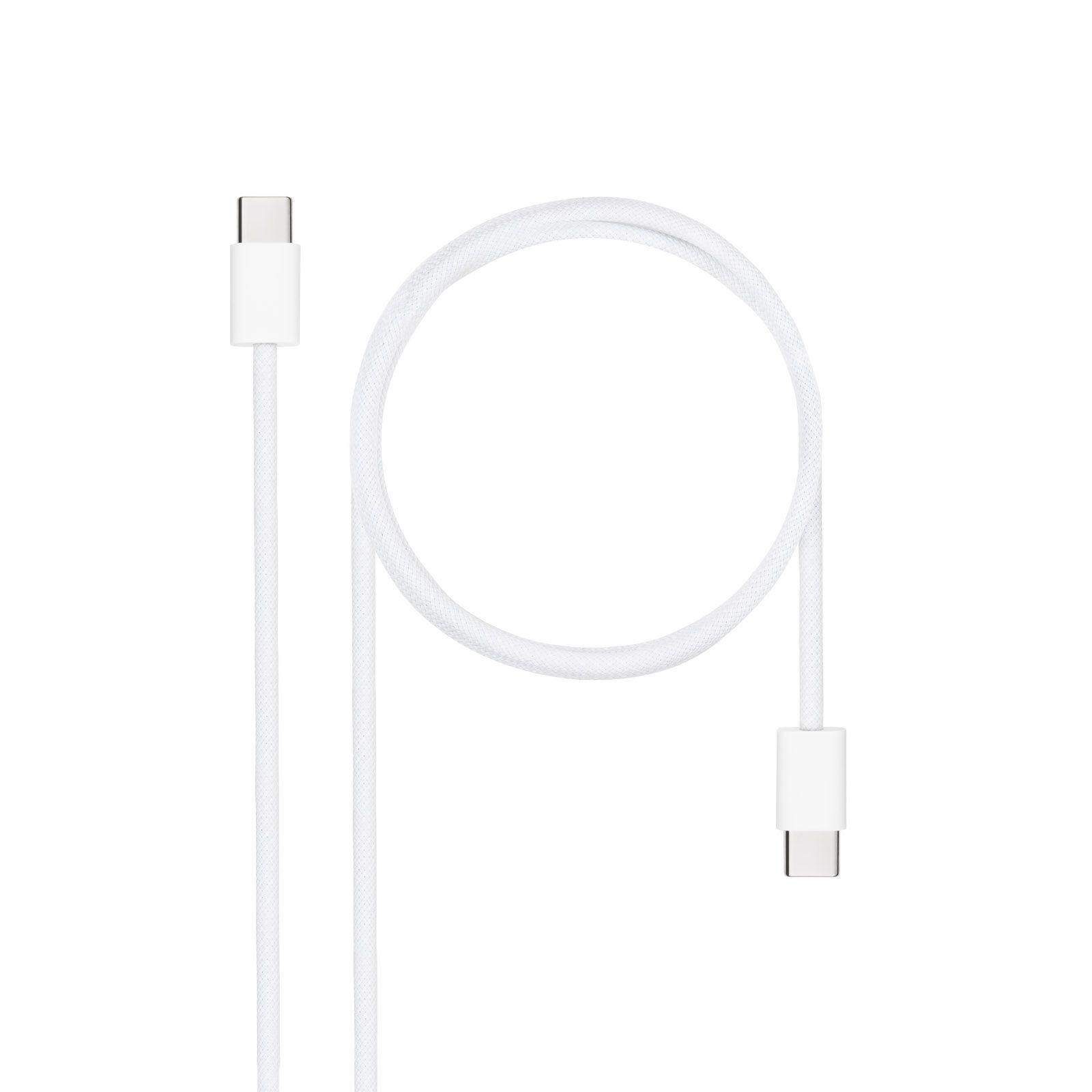 Cabo USB-C NANOCABLE 10.01.6002-CO (2 m - USB C - Branco)