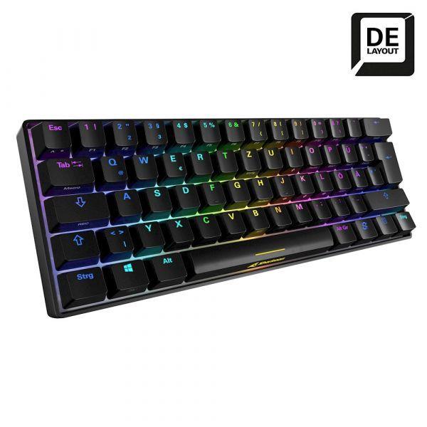 Teclado SHARKOON SKILLER SGK50 S4 (Alemão - Kailh Brown - 60% - Preto), miniatura 3