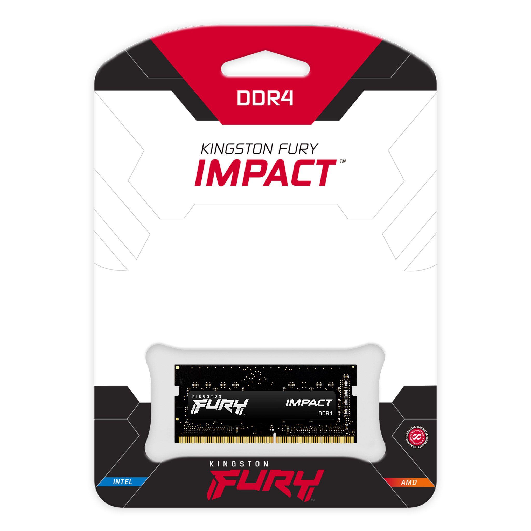 Memória RAM KINGSTON FURY Impact KF432S20IB/8 (3200 MHz - 8 GB - SO-DIMM) — miniatura 3