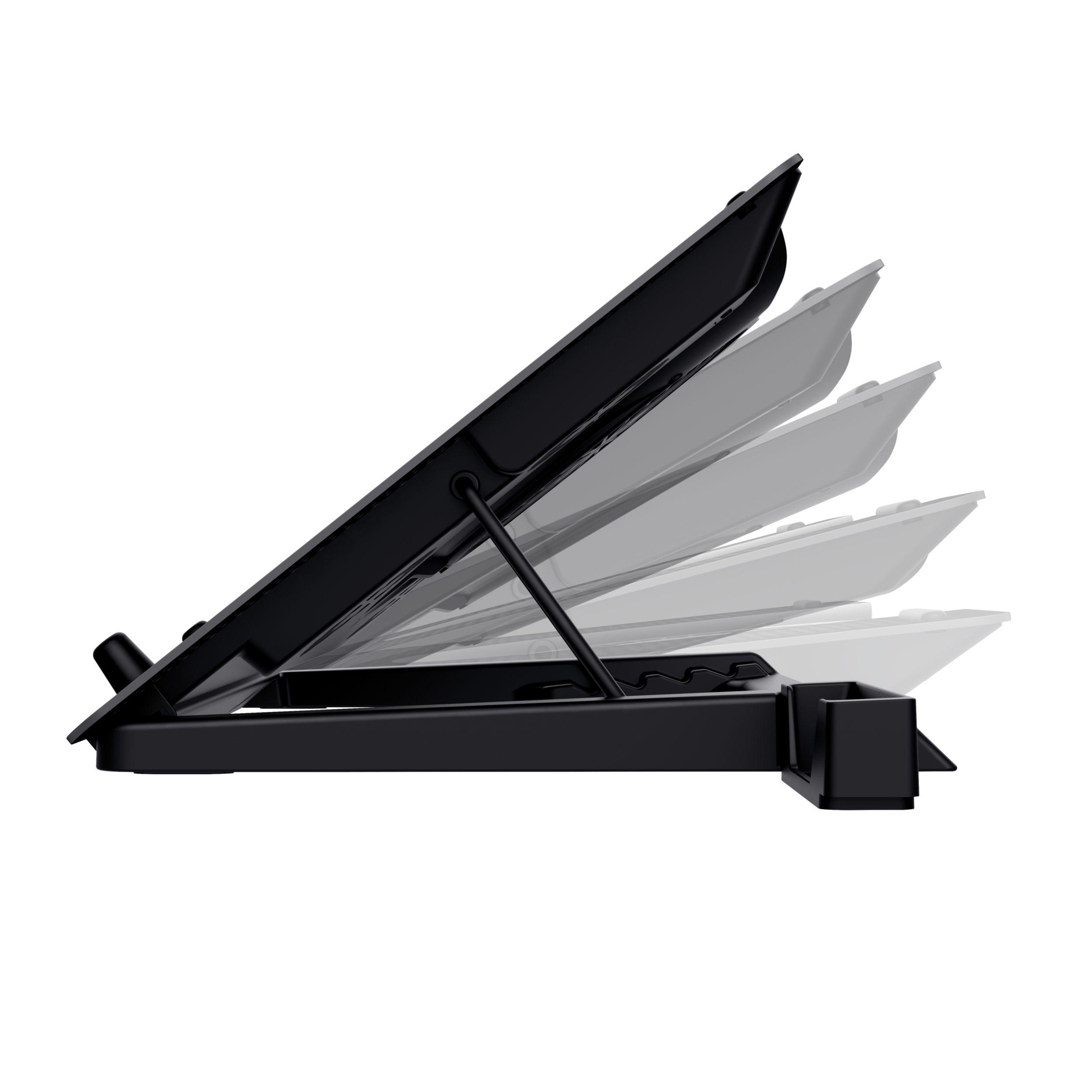 Suporte Ventilado para Portátil TRUST GXT 1125 Quno (5 Ventoinhas - até 17" - Preto) — miniatura 6