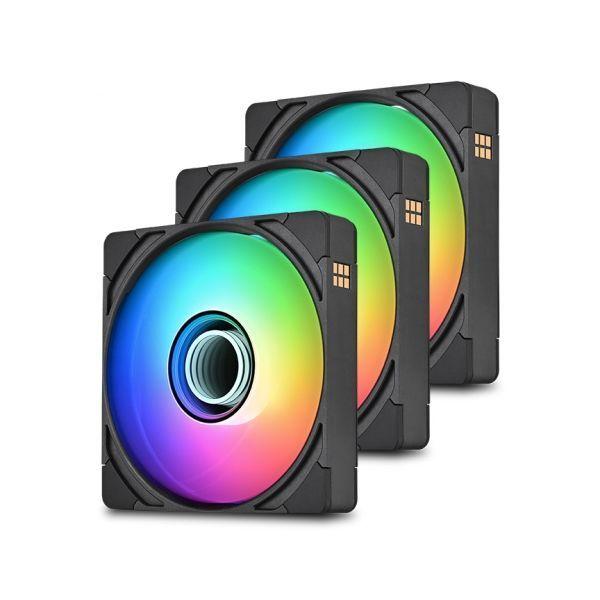 Conjunto de Ventoinhas THERMALTAKE CT120 EX INFINITY ARGB Sync 3Pack (RGB multicolor - Preto)