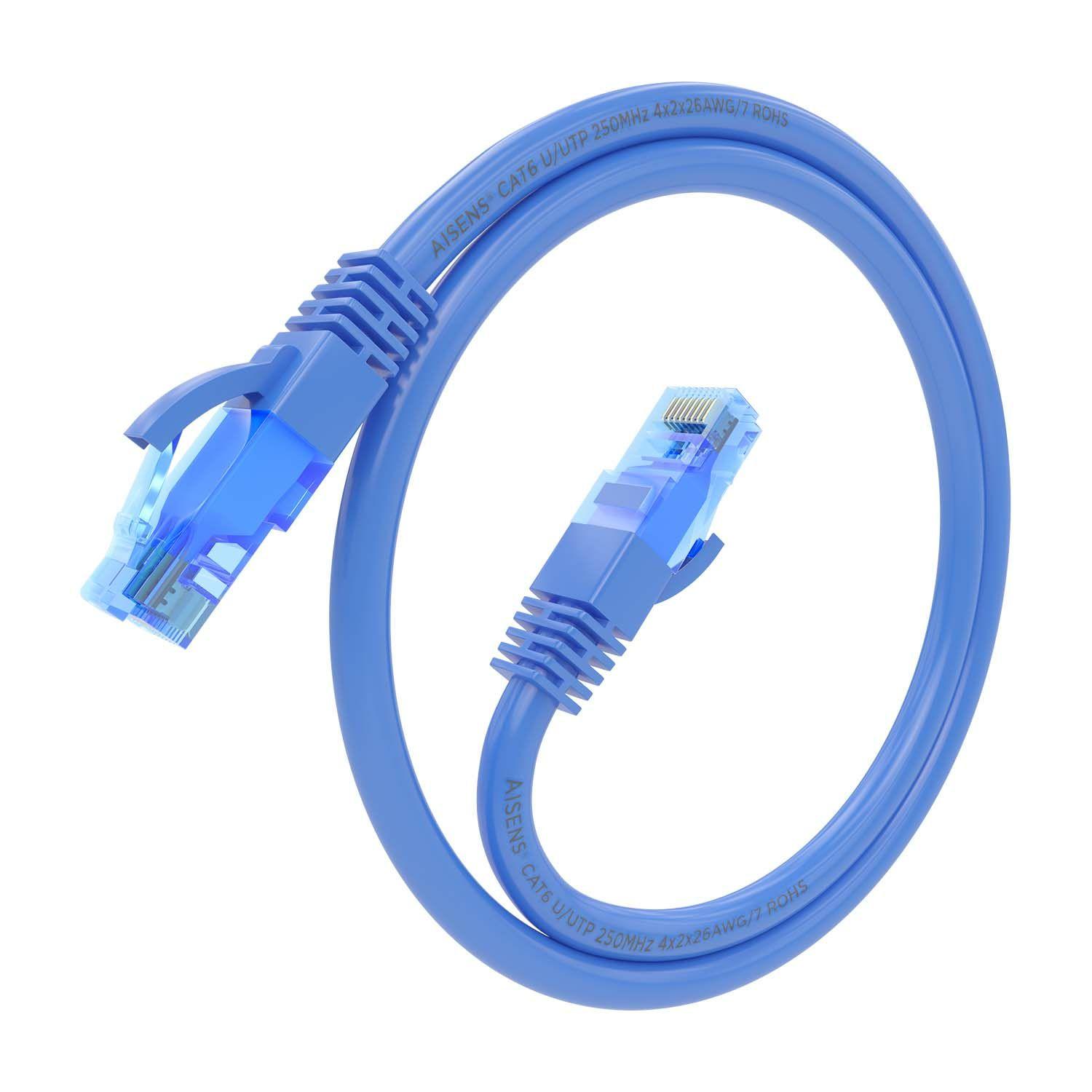 Cabo de Rede AISENS A135-0796 (0,3 m - Cat6 - RJ-45 - Azul), miniatura 2