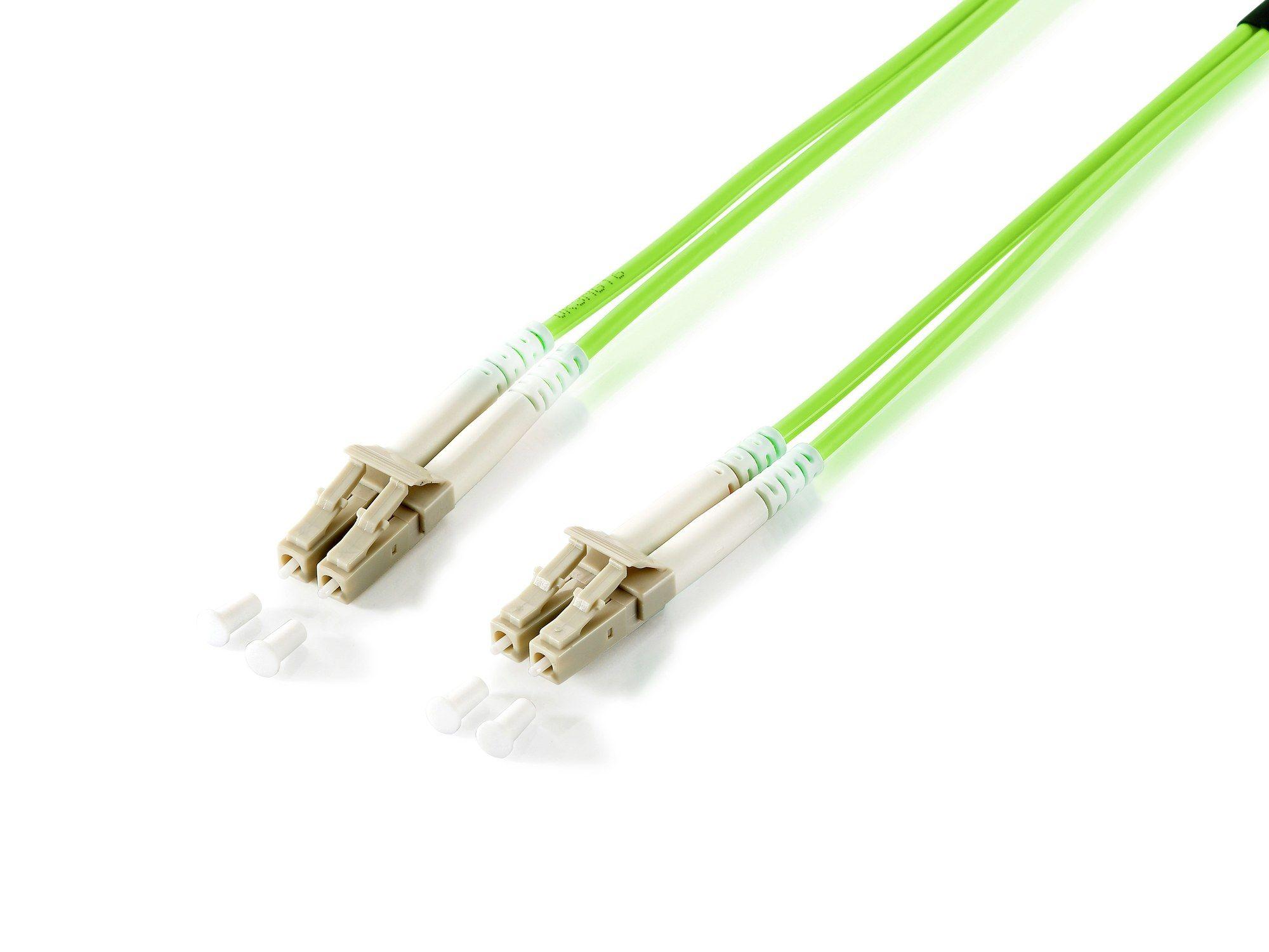 Cabo de Fibra Ótica EQUIP 255711 (LC-LC - 1 m - OM5 Multimodo Duplex - Verde)