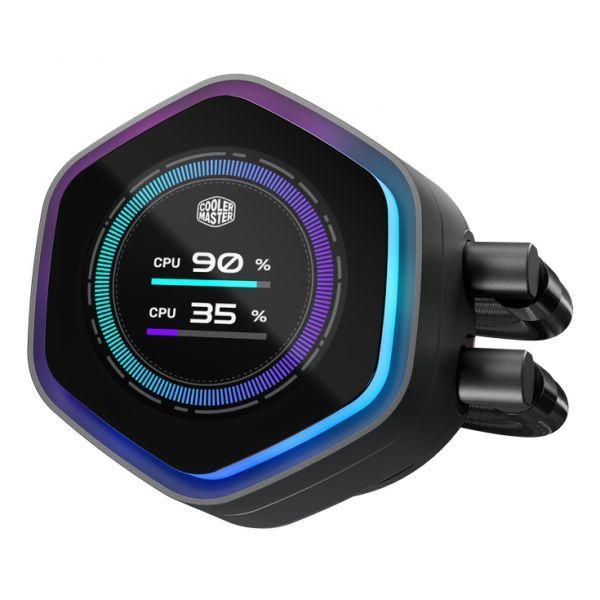 Sistema de Arrefecimento Líquido COOLER MASTER MasterLiquid 240 Atmos II LCD ARGB (12 cm - 2500 RPM - Multicor - Preto), miniatura 2
