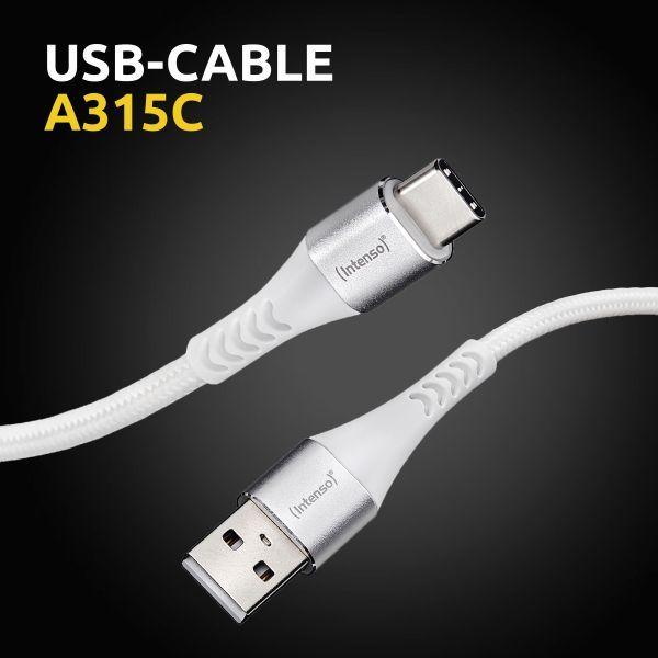 Cabo USB-C para USB-A INTENSO A315C (1,5 m - USB-C - USB-A - Branco), miniatura 2