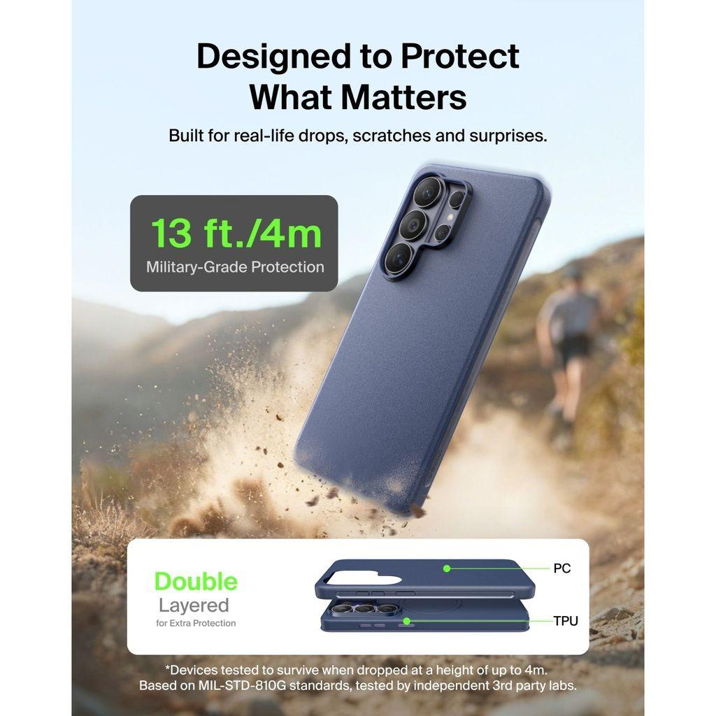 Capa para Smartphone BELKIN SheerForce Protect S26+ (Samsung Galaxy S26+ - Azul-escuro), miniatura 3