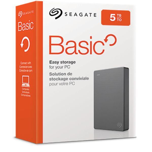Disco Rígido Externo SEAGATE Basic STJL5000400 (5 TB - 2,5" - USB 3.2 Gen 1 - Prateado) — miniatura 4