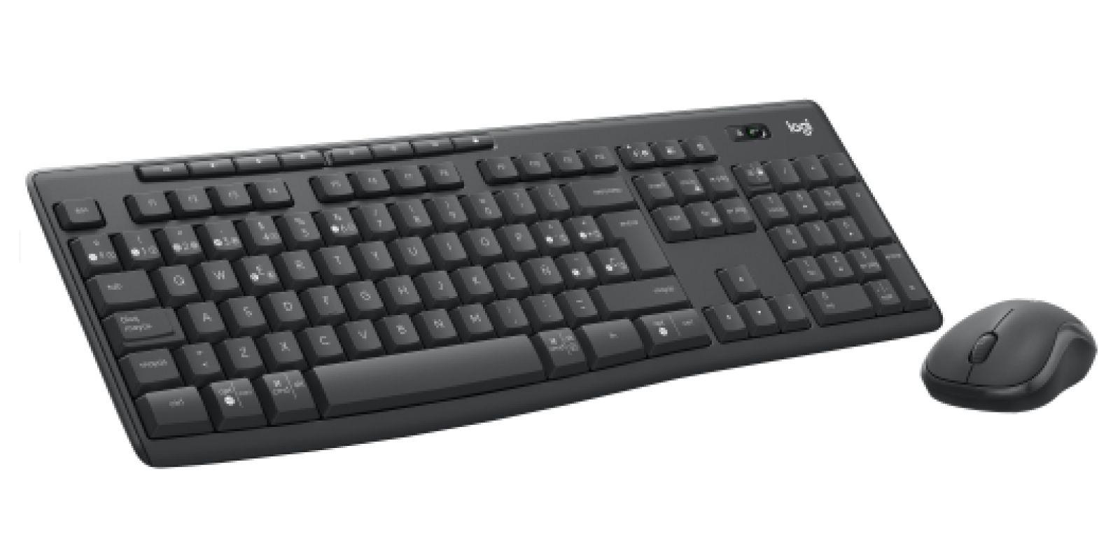 Conjunto de Teclado e Rato LOGITECH MK370 (Espanhol - Interruptor de membrana - Tamanho completo - Grafite)