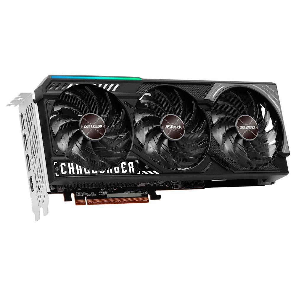 Placa Gráfica ASROCK Radeon RX 9070 Challenger OC (Radeon RX 9070 - 20 Gbit/s - 16 GB - Preto e Cinzento), miniatura 3