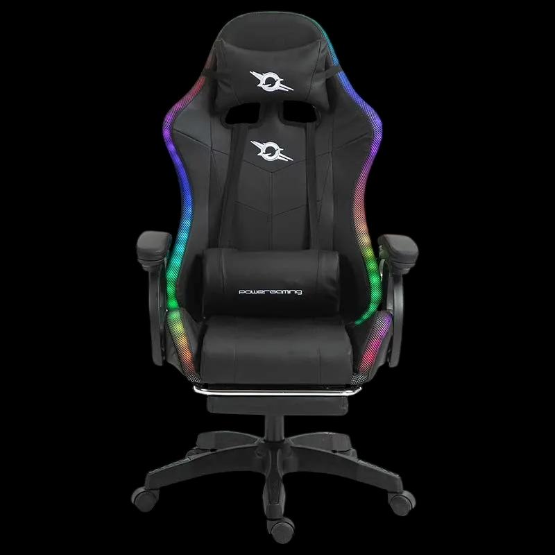 Cadeira Gaming POWERGAMING 82331 (Pele sintética - Preto)