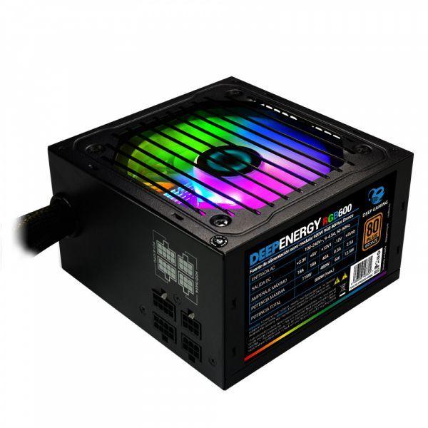 Fonte de Alimentação COOLBOX DeepEnergy RGB600 (ATX - 600 W - 80 PLUS Bronze - Preto), miniatura 6