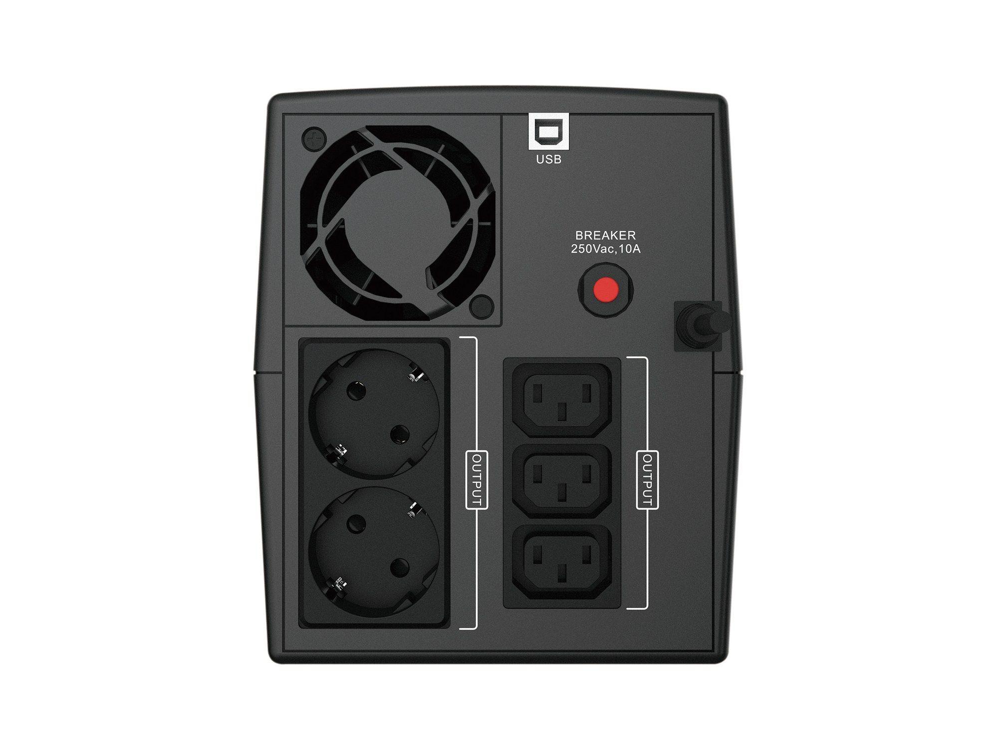 UPS Line-Interactive CONCEPTRONIC ZEUS04EM (Cabo USB - Preto) — miniatura 4