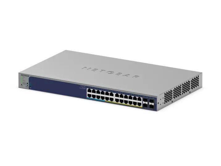 Switch Gerido NETGEAR GS728TXUP-300EUS (Gigabit Ethernet - 1,5 MB - 128 Gbit/s - Cinzento), miniatura 3