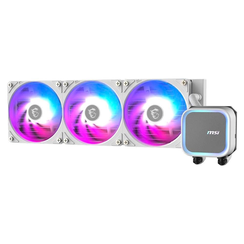 Sistema de Refrigeração Líquida Tudo-em-Um MSI MAG CORELIQUID A13 360 (120 mm - 3 ventoinhas - Multi - Branco), miniatura 3