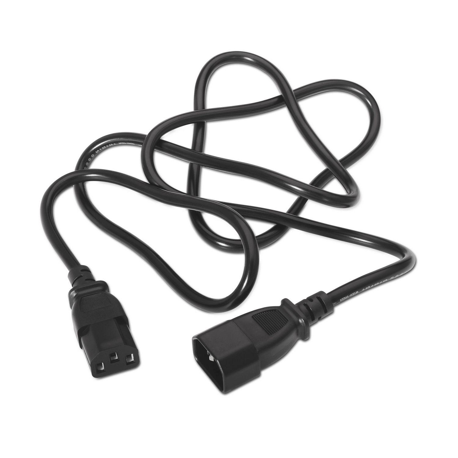 Cabo de Alimentação AISENS A132-0171 (1,5 m - Acoplador C13 - Acoplador C14 - Preto), miniatura 3