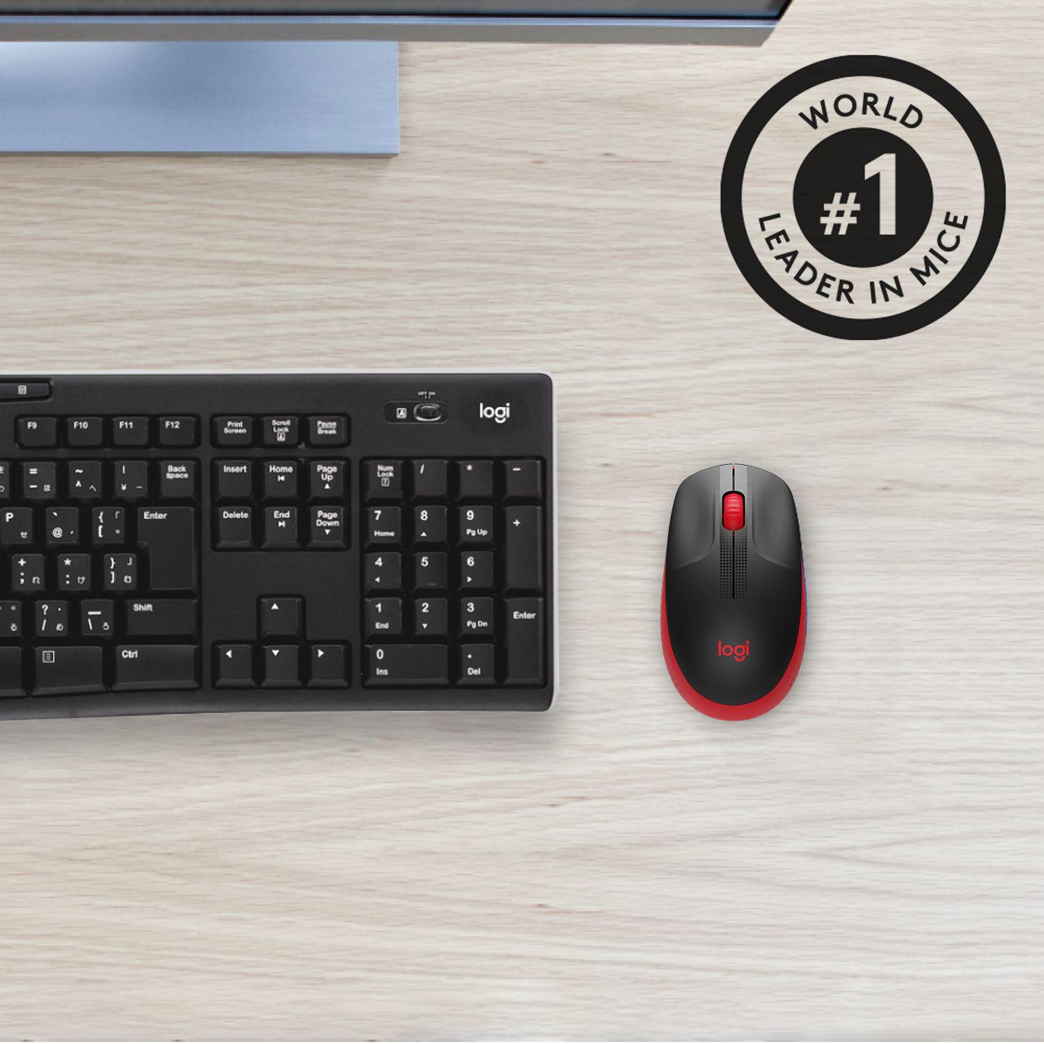 Rato LOGITECH M190 (Ambidestro - 1000 DPI - Ótico - Vermelho) — miniatura 5