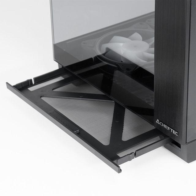 Caixa de Computador CHIEFTEC Visio GM-30B-TG-OP (Mini-ITX, Micro ATX, ATX - Cubo - 17,5 cm - Preto) — miniatura 7
