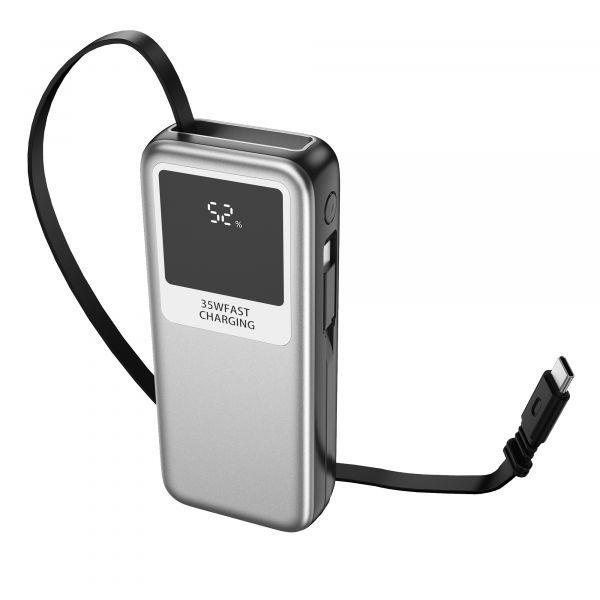 Powerbank LEOTEC LEPOW35W10S (USB Tipo C - Prateado e Cinzento) — miniatura 3
