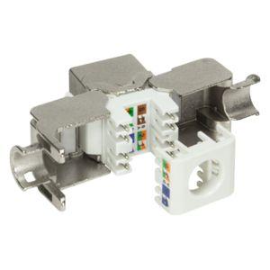Módulo Keystone RJ45 LOGILINK NK4001 (RJ-45 - Cat6a - Metálico e Branco) — miniatura 2
