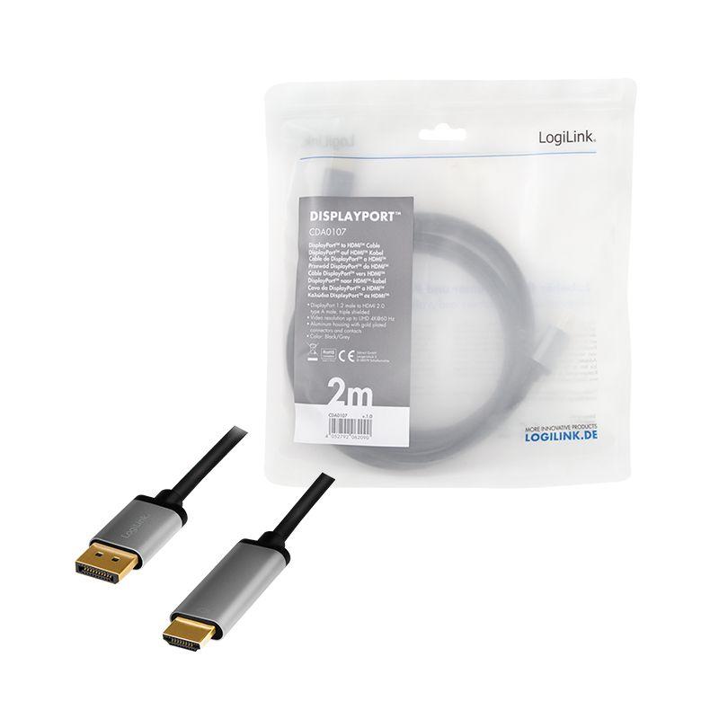 Cabo LOGILINK CDA0107 (2 m - Preto e Cinzento) — miniatura 4