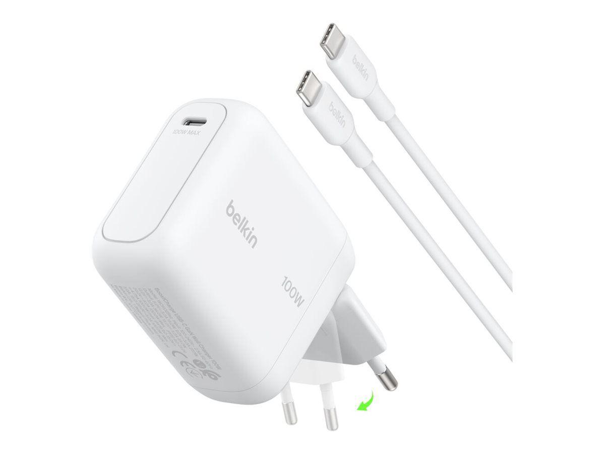 Carregador de Parede USB-C BELKIN WCH025KQ1.5WHB6 (100 W - Branco)