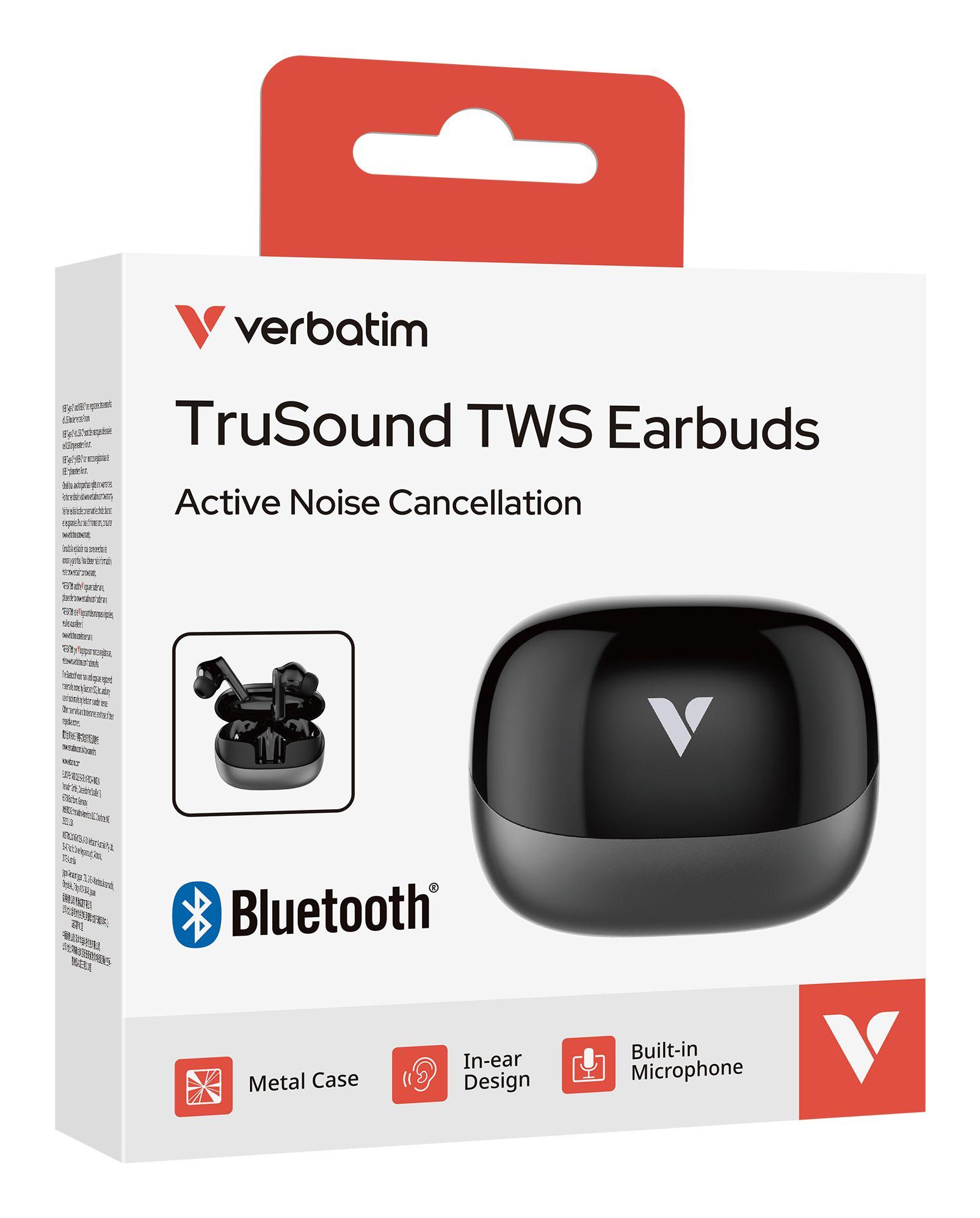 Auscultadores VERBATIM TruSound ANC (Binaural - Sem fios - Intra-aural - Preto), miniatura 5