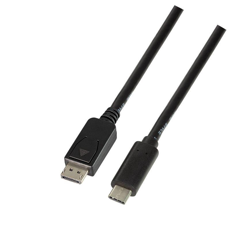 Cabo USB-C para DisplayPort LOGILINK UA0335 (1,8 m - USB Type-C - Preto)
