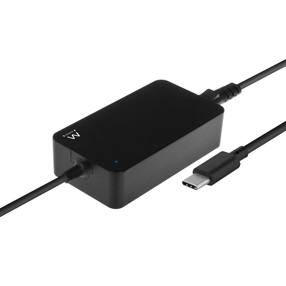 Carregador de Portátil Universal EWENT EW3981 (45 W - 5-20 V - Preto)