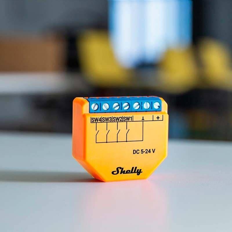 Módulo de Entradas Digitais SHELLY Plus i4 DC (Laranja) — miniatura 3