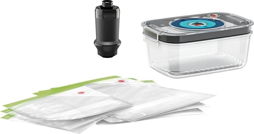 Conjunto de Conservação a Vácuo BOSCH MSZV6FS1 (3 Recipientes + 6 Sacos - Preto, Verde, Cinzento e Transparente)