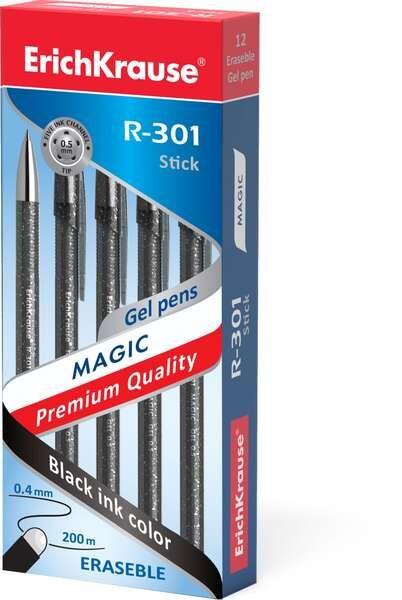 Caneta de Gel Apagável ERICHKRAUSE R-301 Magic Gel (Preto)