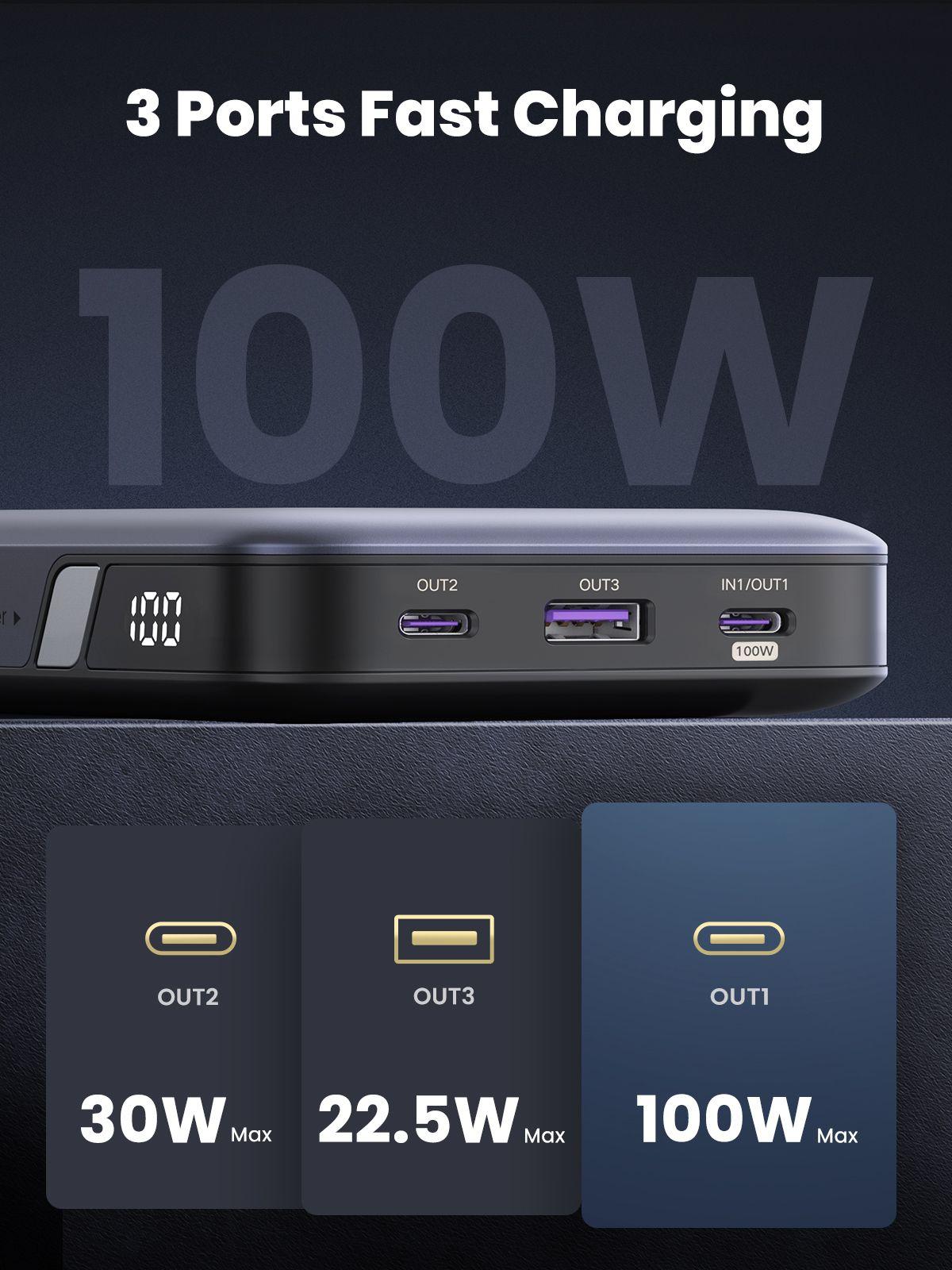 Powerbank UGREEN Nexode PB720 (20000 mAh - USB Type-A - Cinzento) — miniatura 5