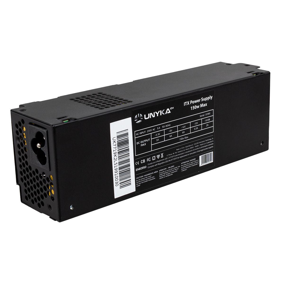 Fonte de Alimentação UNYKACH 51991 (mini-ITX - Flex ATX - 150 W - Preto), miniatura 2